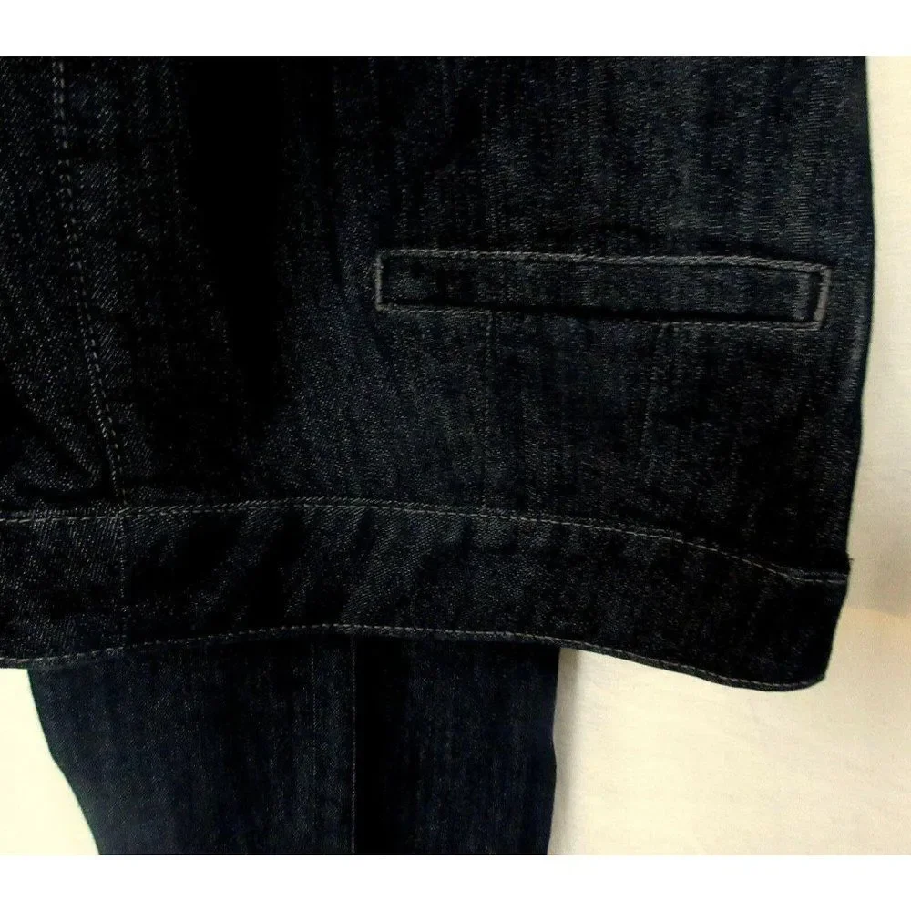 Avenue Black Ankle Jeans Sz 18 Cotton Stretch Flat Front Back Pockets - Picture 2 of 6